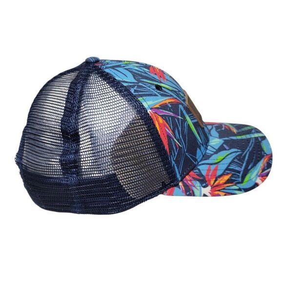 Vineyard Vines Snapback Hat Birds of Paradise Floral Hawaiian Mesh Back Unisex - Picture 8 of 12